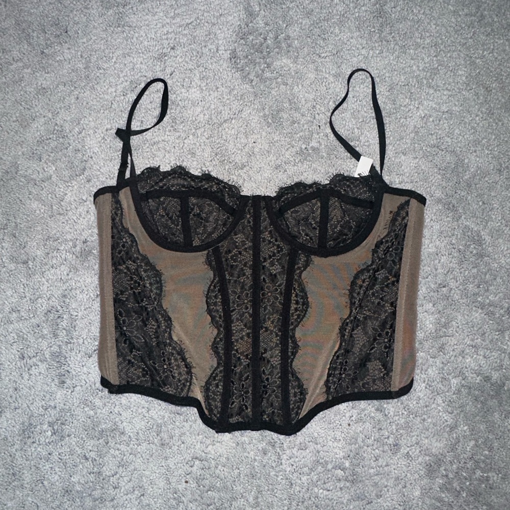 Urban outtfitters black corset top